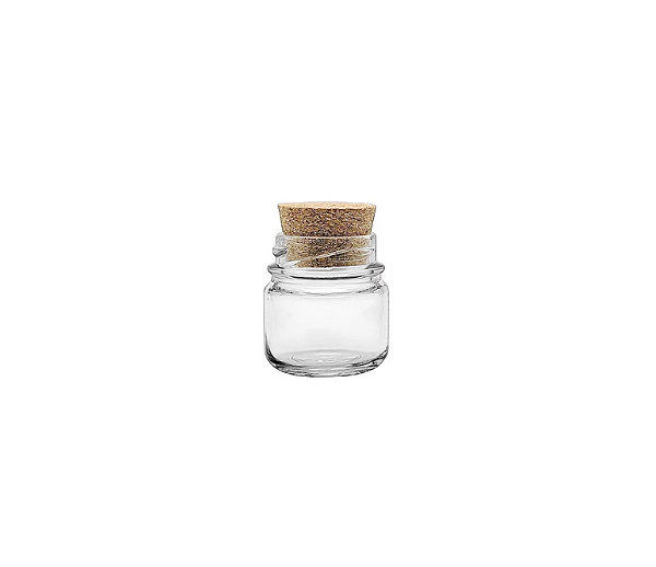 360 UN. POTE DE VIDRO 40 ML C/ ROLHA CORTIÇA