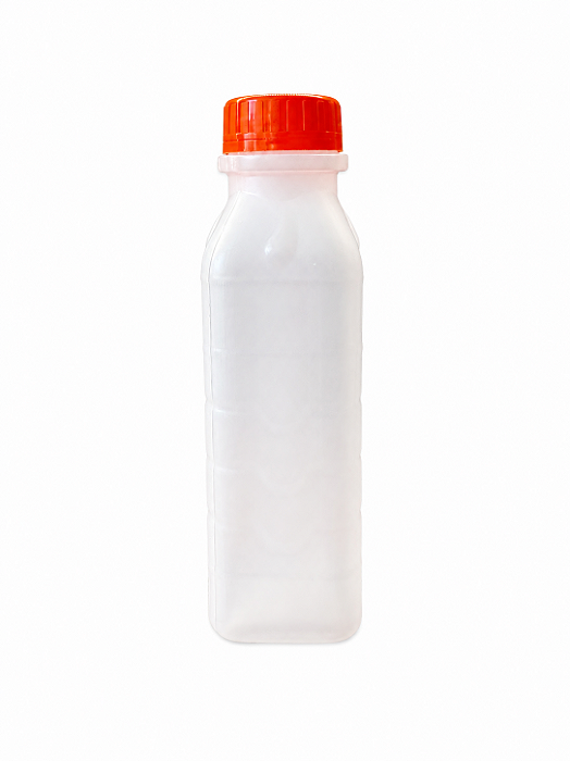 300 UN. FRASCO LEITOSO 300 ML COM TAMPA LARANJA