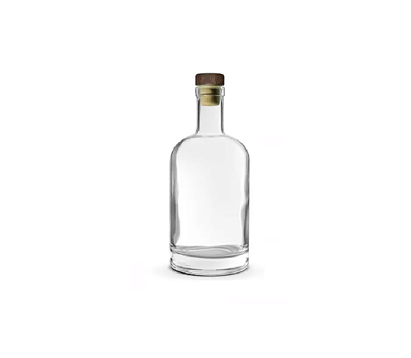 200 UN. GARRAFA DE VIDRO GABRIELA 375 ML FECHAMENTO ROLHA E LACRE TRANSPARENTE