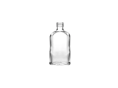 210 UN. GARRAFA DE VIDRO DE BOLSO 200 ML FECHAMENTO ROSCA E LACRE TRANSPARENTE