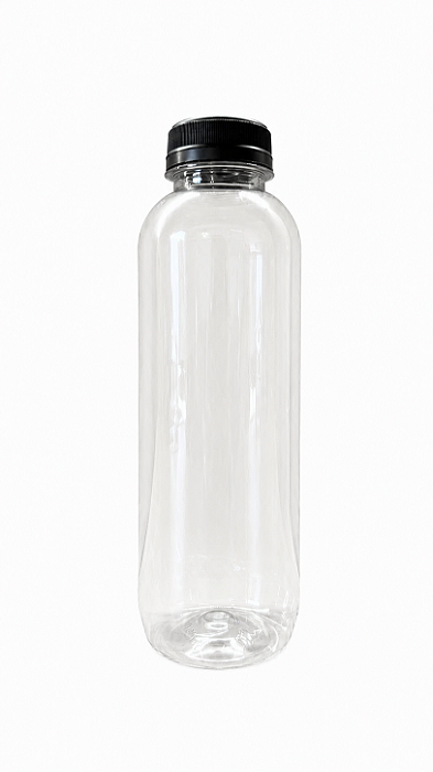 180 UN. FRASCO TRANSPARENTE CILINDRICO 500 ML COM TAMPA