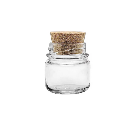 216 UN. POTE DE VIDRO 40 ML COM ROLHA CORTIÇA