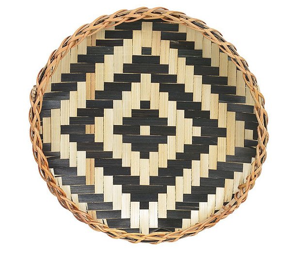 CESTA DECORATIVA ARTESANAL BAMBOO (PRETO) 25d HAND MADE - Raffaello ...