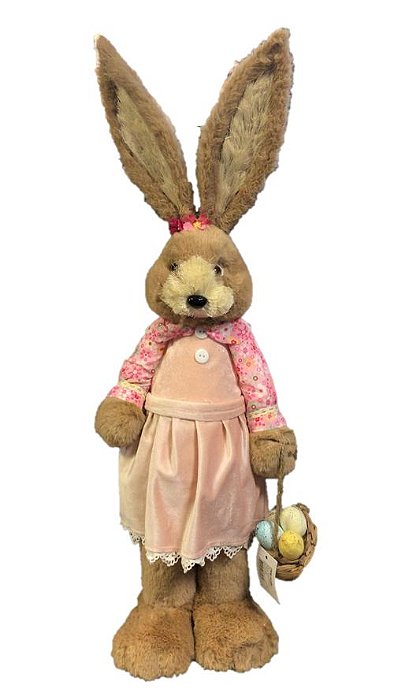 Coelha com vestido rosa e cesto de ovos de Páscoa - Raffaello Presentes e  Decorações A melhor loja online de decor