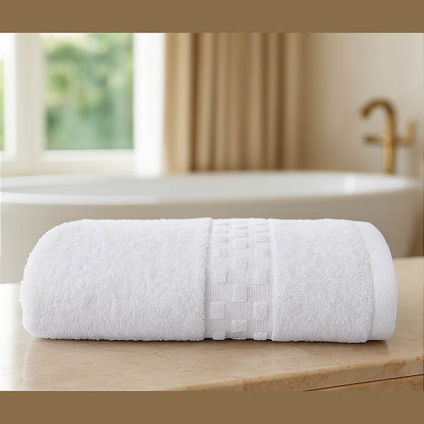 Toalha de Banho Hotel Pousada Branca 135X70cm 400g/m² Madri