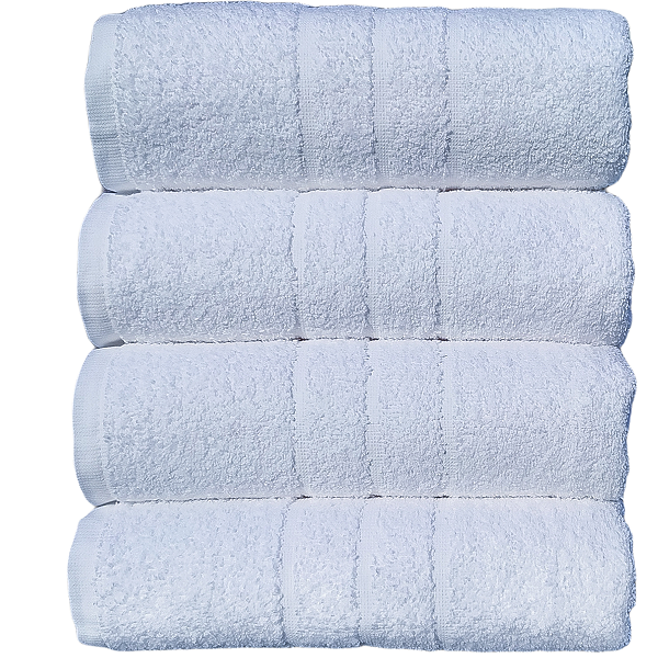 Kit: 5 Toalhas de Banho Hotel Brancas Dubai Costura Dupla