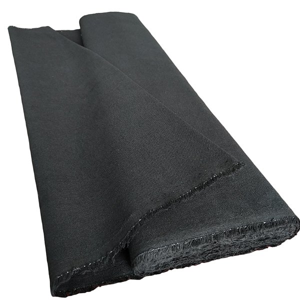 Tecido Para Pano De Prato Preto Liso 11 Trama 70cm de Largura Por 25 Metros de Comprimento Cor Preto Liso
