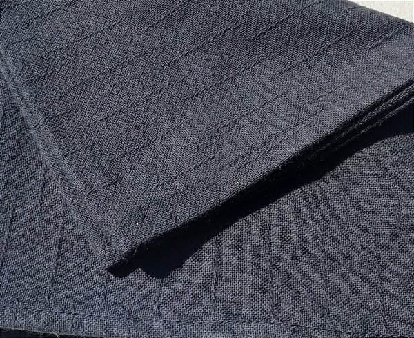 Tecido Para Pano De Prato Preto Trabalhado 11 Trama 70cm de Largura Por 25 Metros de Comprimento Cor Preto trabalhado