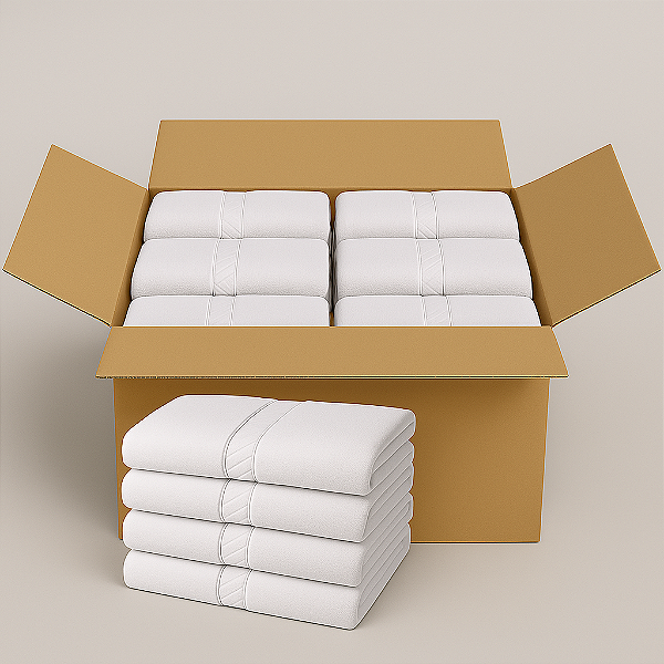 Caixa Fechada 20 Toalhas De Rosto Hotel Branca Premium Extra Grossas