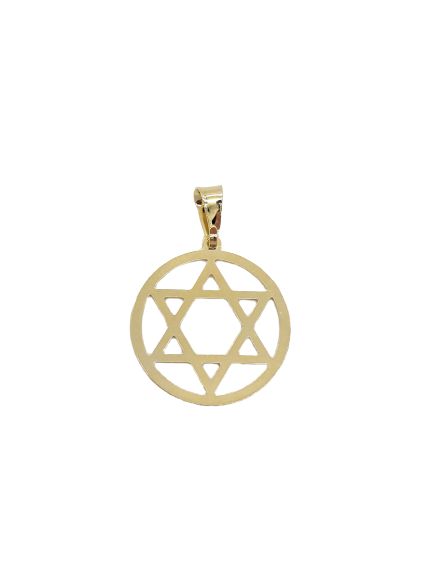 Atacado Pingente Estrela de Davi Folheado Ouro 18k