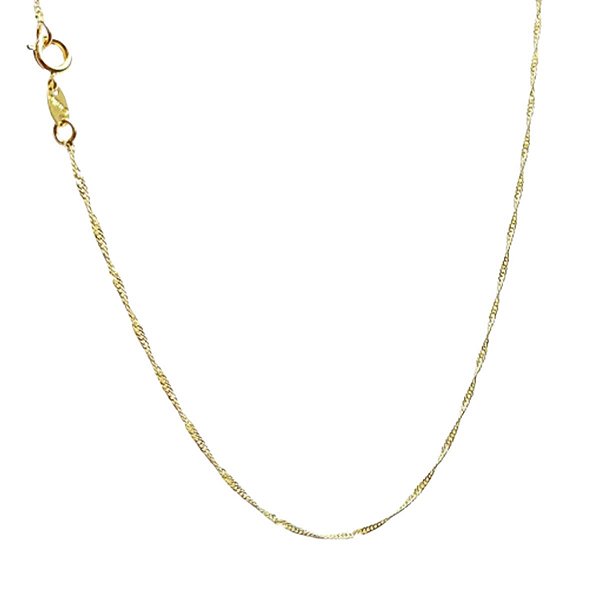 Corrente Cingapura Singapura 45 Cm Folheada Ouro 18k 0116 ATACADO