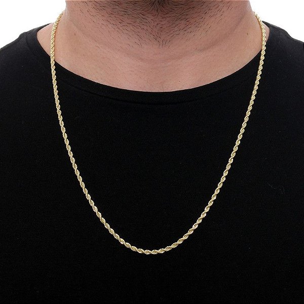 Corrente Cirillo Semijoias Cordão Baiano CR.05-50 Folheado a Ouro 18k 12,5grs