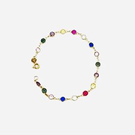 Pulseira feminina Cirillo 4005 pedra zircônia ouro 18k 0,750