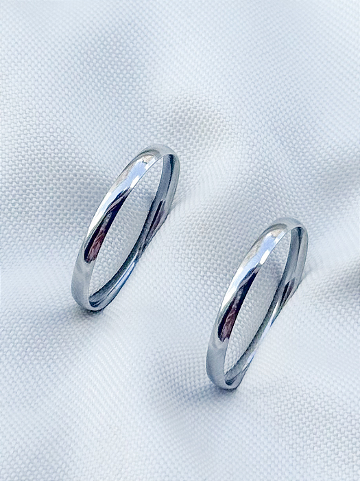 Par de Alianças Julieta 2mm - Aço inox