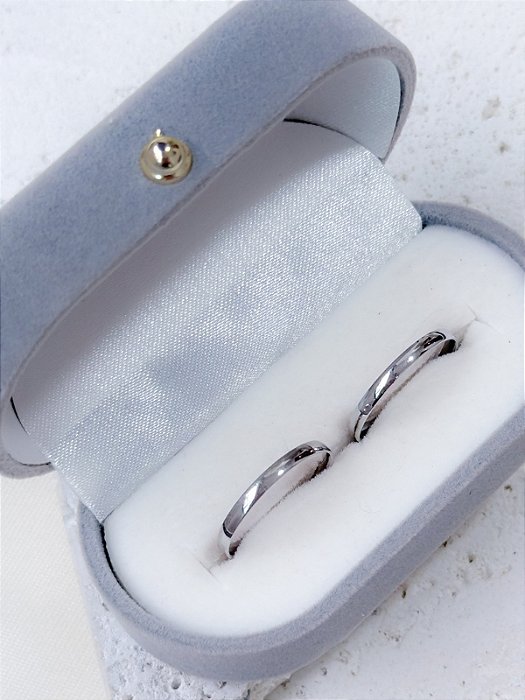 Par de Alianças Julieta 2mm - Aço inox