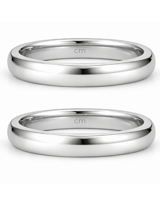 Par de Alianças Julieta 3mm - Aço Inox