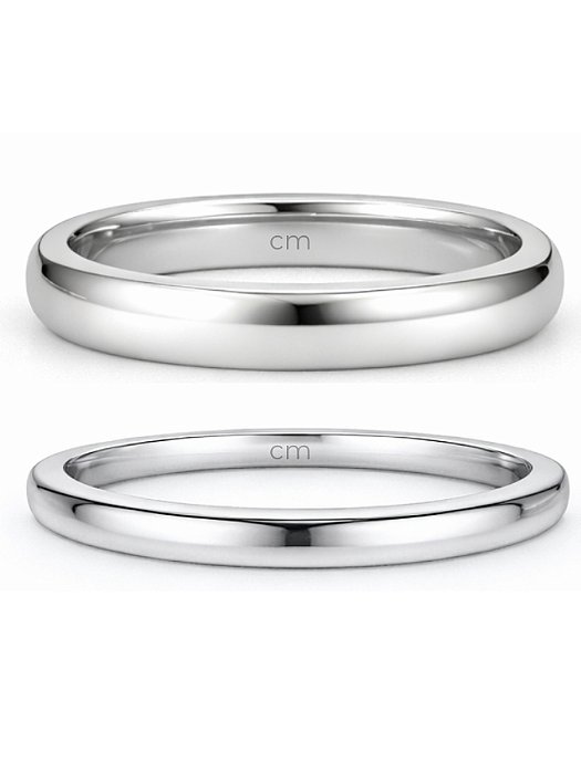 Par de Aliança Julieta 2mm e 3mm - Aço Inox