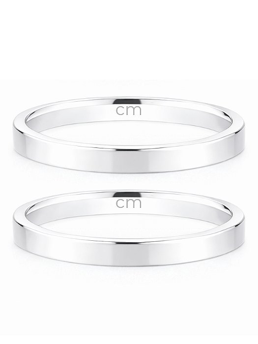 Par de Aliança Holanda 2mm - Prata 950