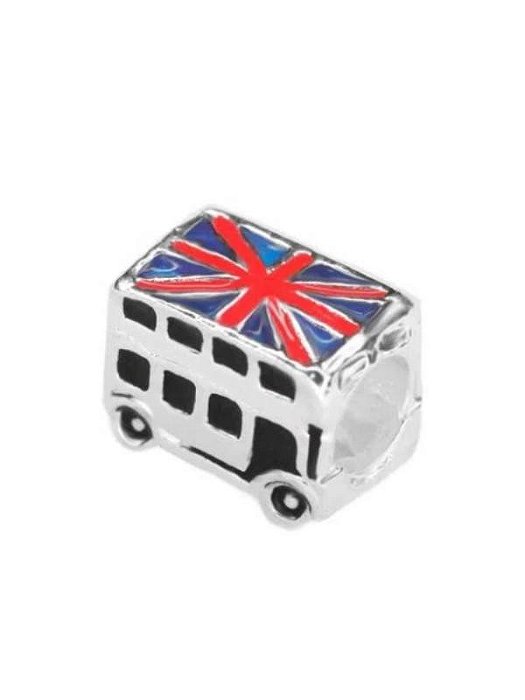 Berloque Ônibus da Inglaterra - Folheado a prata
