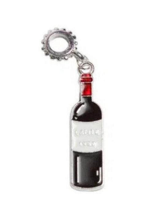Berloque Vinho - Folheado a prata