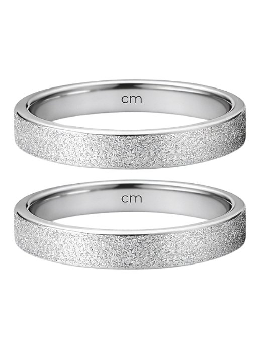 Par de Aliança diamantada 3mm - Aço Inox