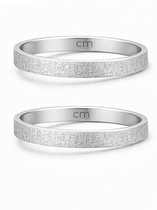 Par de Aliança diamantada 2mm - Aço Inox