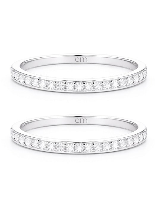 Par de Aliança Bella - Prata 950