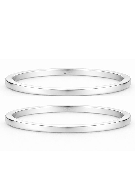 Par de Aliança Holanda 1,5mm - Prata 950