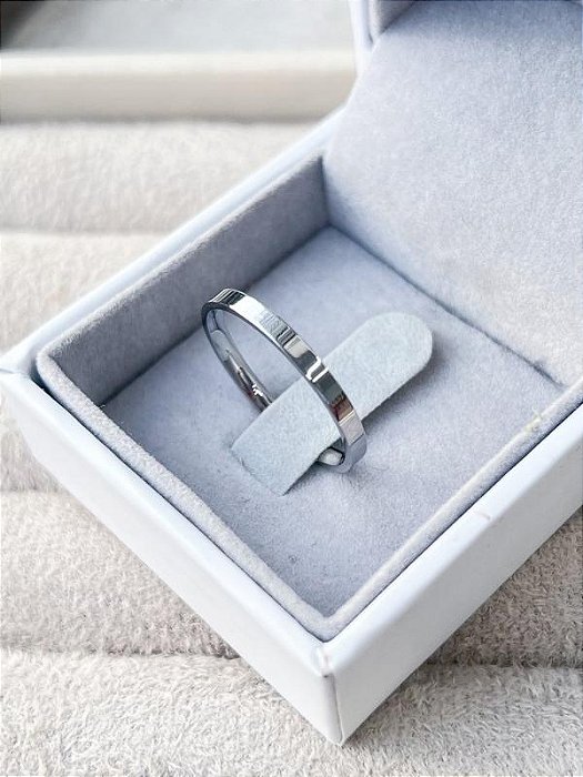 Anel Aliança Holanda 2mm - Aço Inox (Unidade)