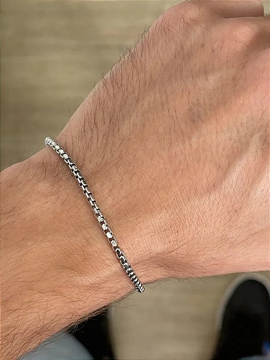 Pulseira catraca 2,5mm  - Aço Inox