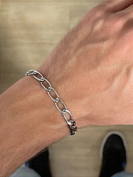 Pulseira corrente 7mm - Aço Inox