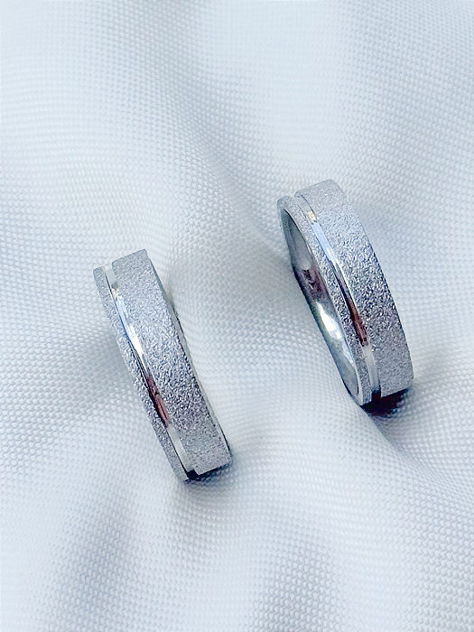 Par de aliança Delicate 5mm - Aço Inox