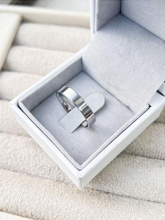Anel Aliança Holanda 4mm - Aço Inox (Unidade)