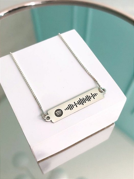 Pulseira Personalizada Spotify - Prata 925