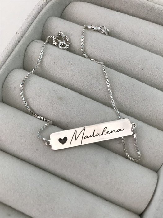 Pulseira Personalizável Nome - Prata 925