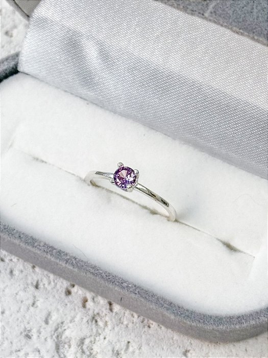Anel Encanto Roxo - Prata 950