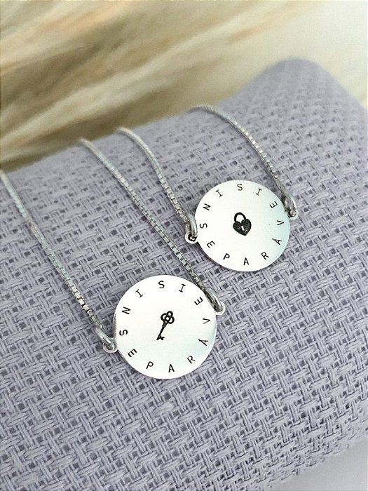 Par de Pulseira Dupla Inseparáveis – Prata 925