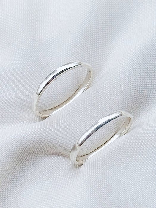 Par de Aliança Julieta 2mm - Prata 950