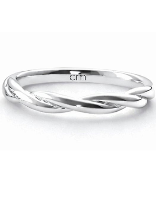 Anel Mônaco lisa - Prata 950 (Unidade)