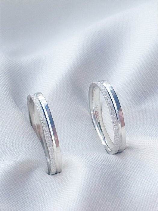 Par de Aliança Alice - Prata 950