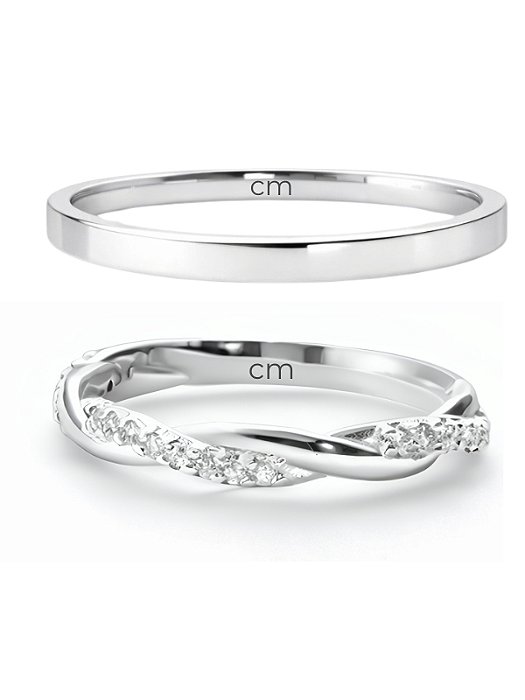 Par de Aliança Mônaco com pedra e Holanda - Prata 950