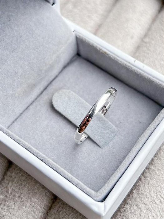 Anel Aliança Julieta 2mm - Prata 950 (Unidade)