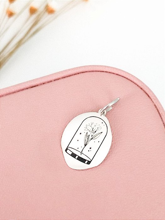 Pingente “Flor no Vidro” - Prata 925