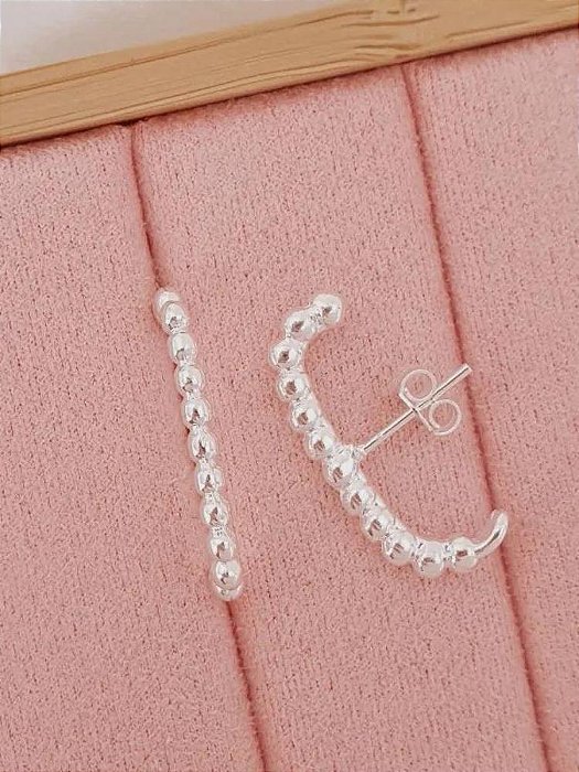 Brinco Ear Hook - Folheado a prata
