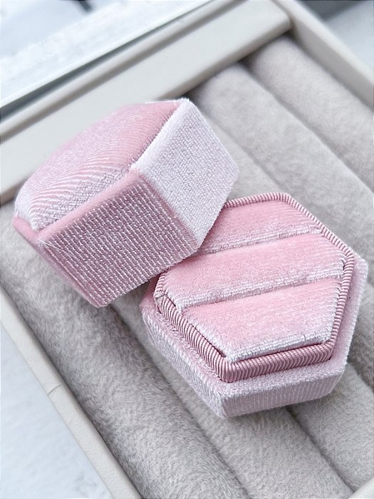 Caixinha de Aliança Luxo rosa