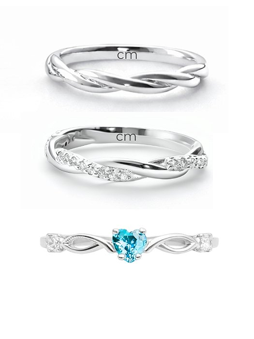 Par de Aliança Mônaco com pedra + Solitário Love azul - Prata 950