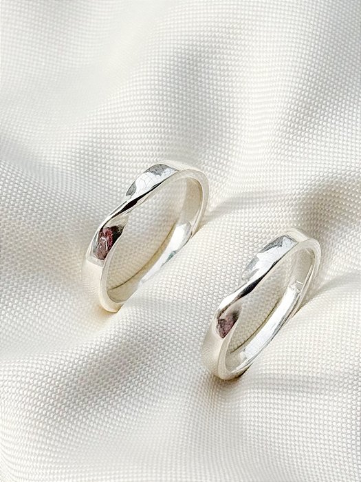 Par de aliança Florian - Prata 950