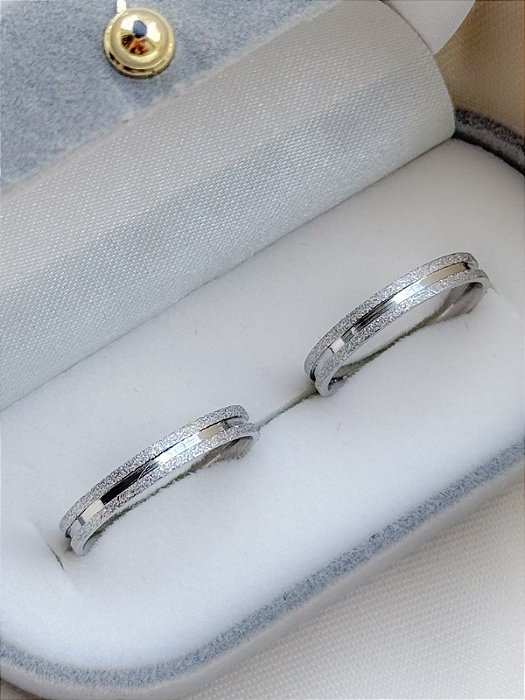 Par de Aliança Delicate 3mm - Aço Inox