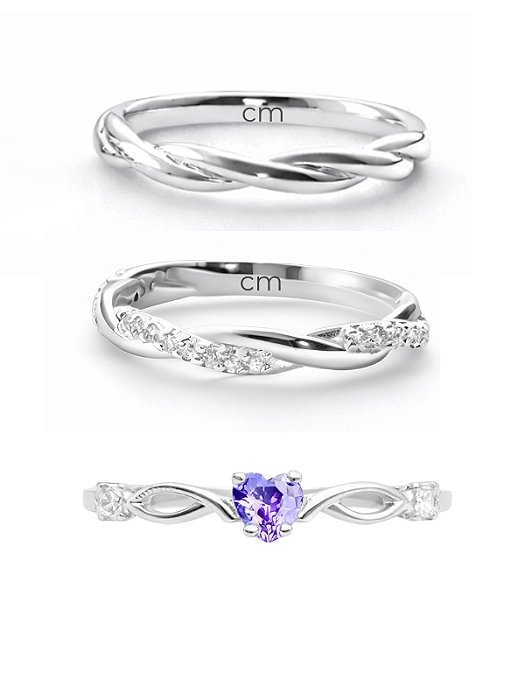 Par de Aliança Mônaco com pedra + Solitário love roxo - Prata 950