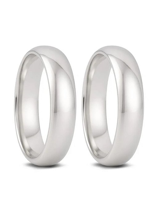 Par de Aliança Julieta 5mm - Prata 950